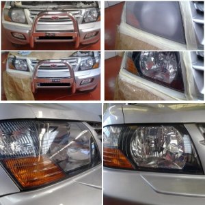 Recuperacion de opticas delanteras Mitsubishi Montero